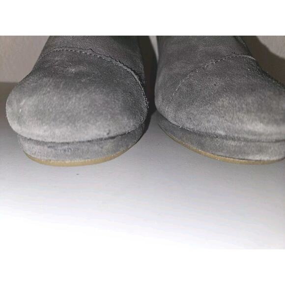 NEW! TOMS Desert Wedge High Grey Suede Women's Size 10 Ankle Boots Zipper Side - Picture 6 of 14
